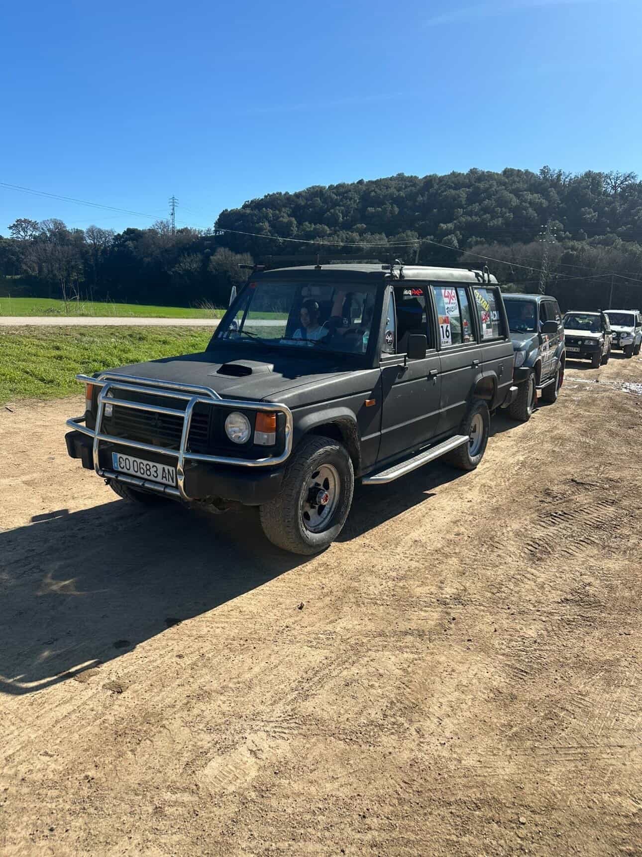 El Pajero en la fila antes de la salida