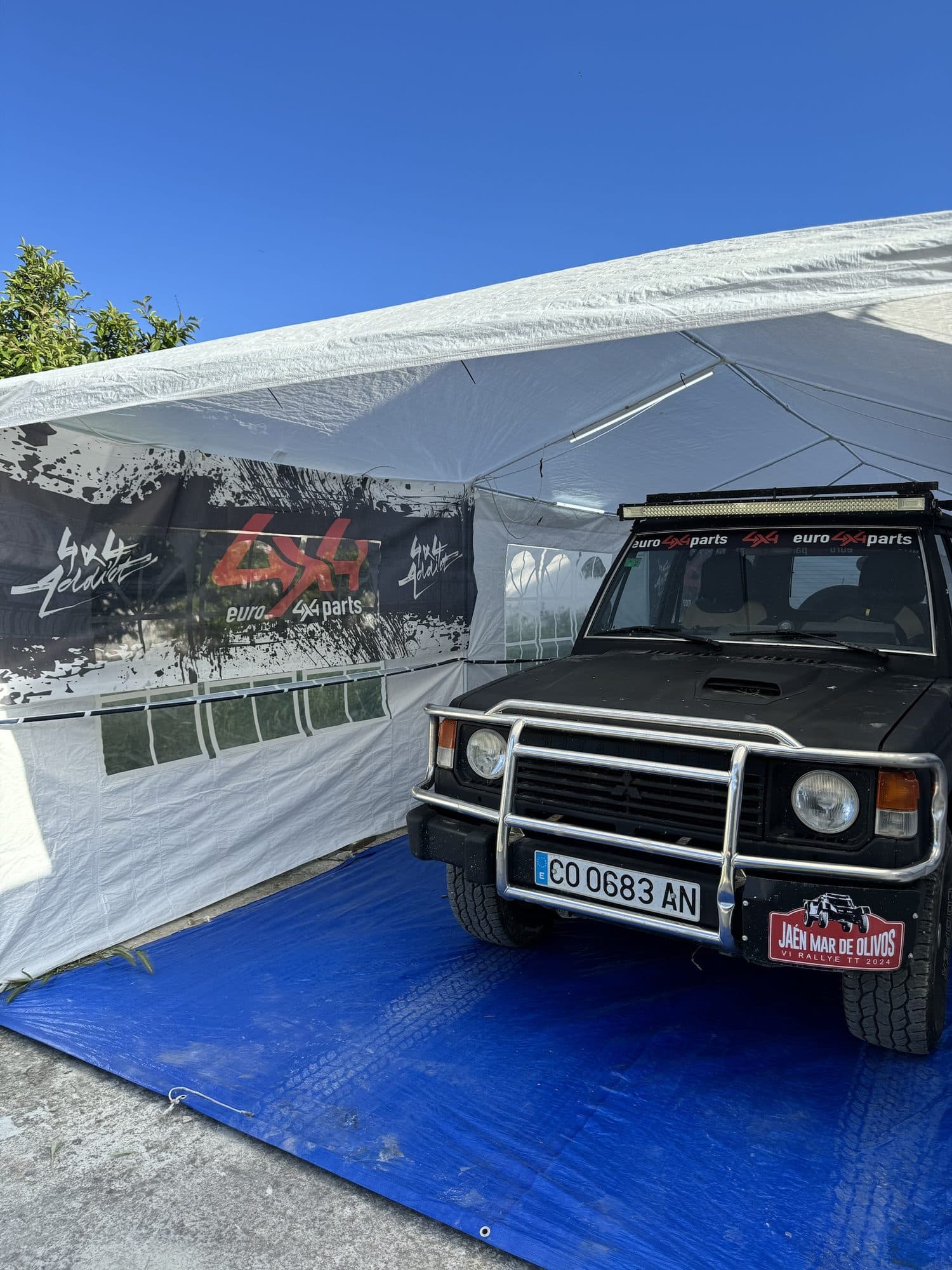 El Pajero en la carpa de asistencia en Jaén